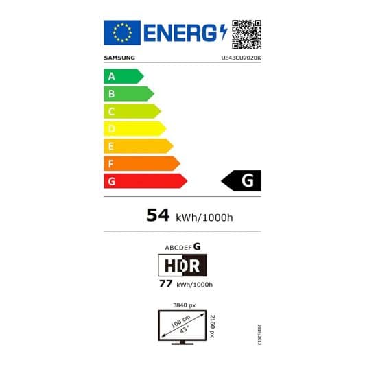 SAMSUNG 43CU7020 - TV 43