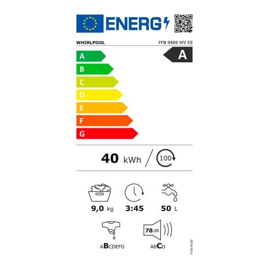 Lave-linge WHIRLPOOL FFB 9489 WV EE