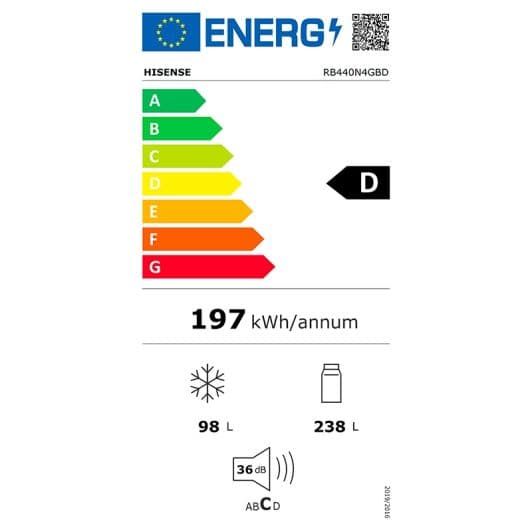 Réfrigérateur combiné HISENSE RB440N4GBD