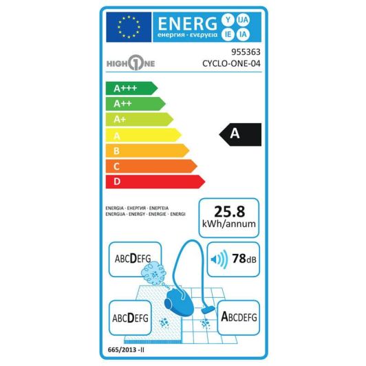 Stofzuiger zonder zak HIGH ONE CYCLO-ONE-04 