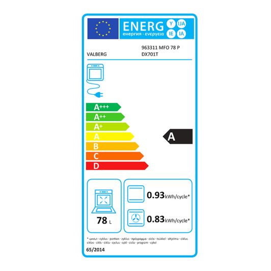 Four encastrable à chaleur tournante VALBERG MFO 78 P DX 701T