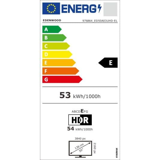 EDENWOOD ED50A03UHD-EL - TV 4K LED 50