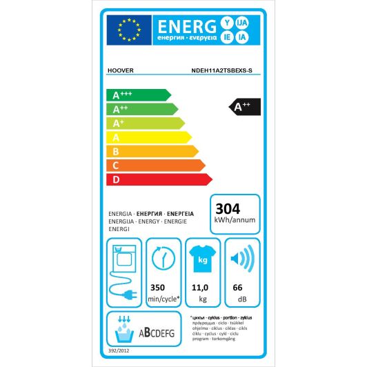 Sèche-linge pompe à chaleur HOOVER NDEH11A2TSBEXS-S 11kg