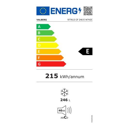 Diepvrieskist VALBERG CF 246 E W742C