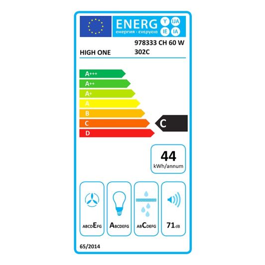 Dampkap HIGH ONE CH 60 W 302C