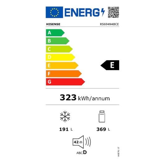 Réfrigérateur américain HISENSE RS694N4BCE