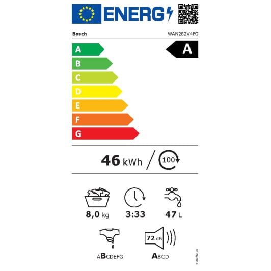 Lave-linge BOSCH WAN282V4FG 8kg