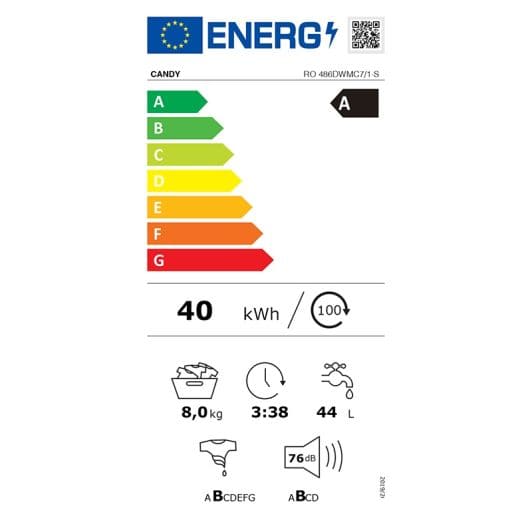 Lave-Linge frontale CANDY RO 486DWMC7/1-S