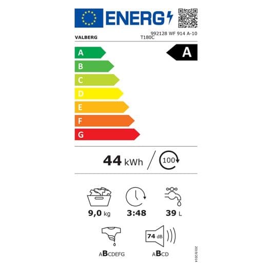 VALBERG Lave-linge Front WF 914 A-10 T180C