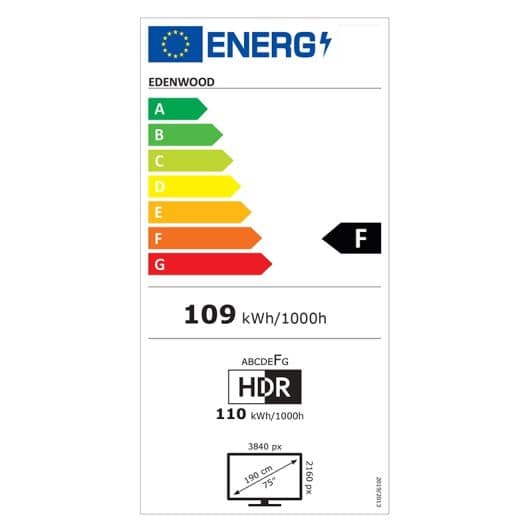 EDENWOOD ED75EA00UHD-GM - TV 4K QLED 75