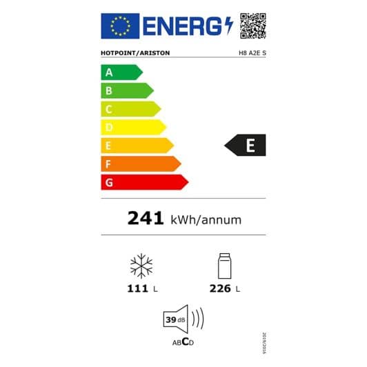 Koel- vriescombinatie HOTPOINT H8A2ES