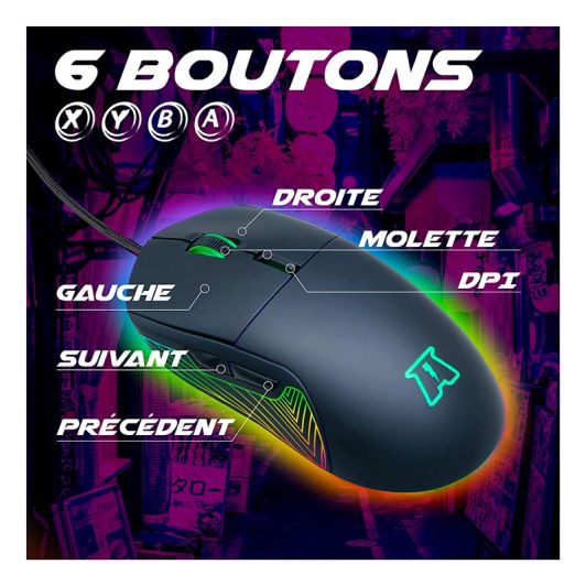 Souris gaming AKUMA OTAKU M02 filaire