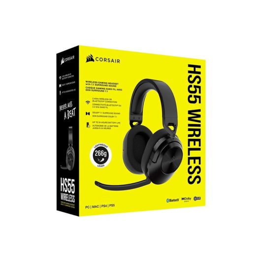 Casque gaming CORSAIR HS55 WIRELESS CARBON