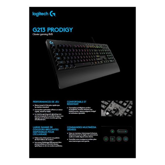 Clavier gamer LOGITECH G213 PRODIGY