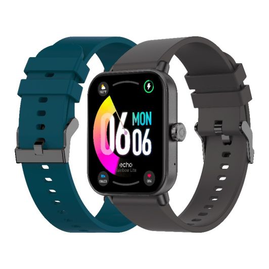 Smartwatch ECHO Rainbow Lite Zwart + armband blauw