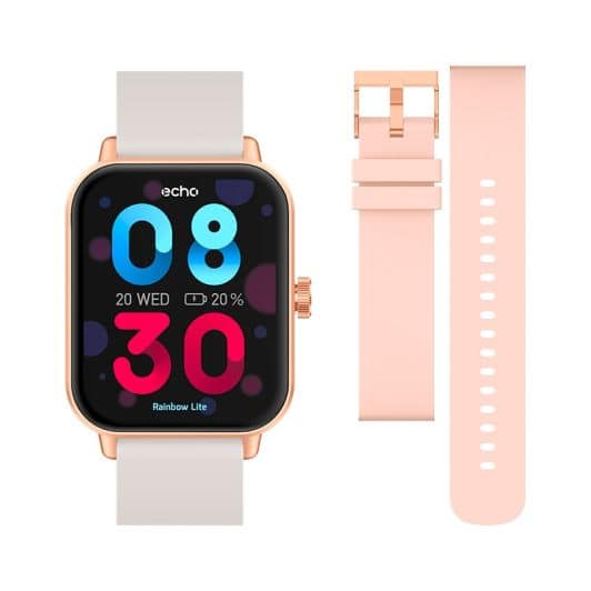 Smartwatch ECHO Rainbow Lite Roze + armband  Grijs