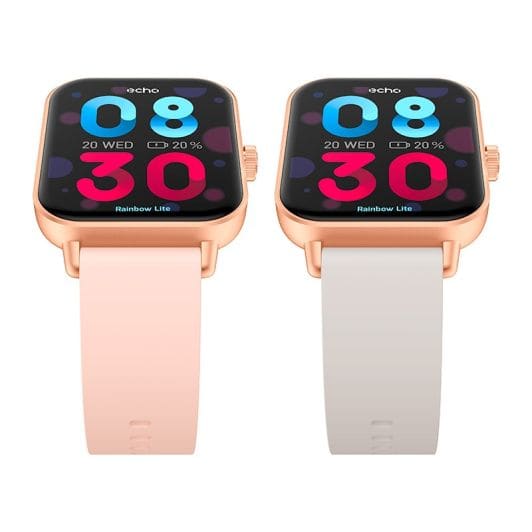 Smartwatch ECHO Rainbow Lite Roze + armband  Grijs