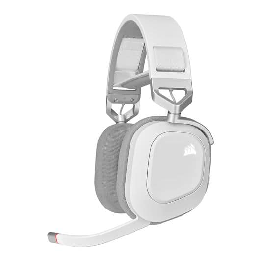 Casque gaming CORSAIR HS80 WHITE RGB WL