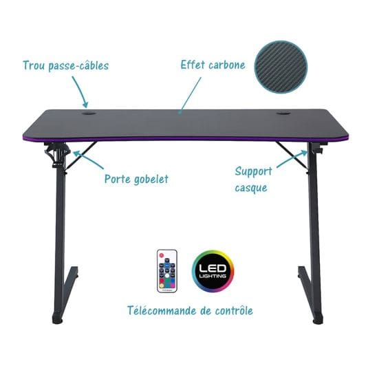 Kantoor AMSTRAD AMS-DESK120Z LED AURA