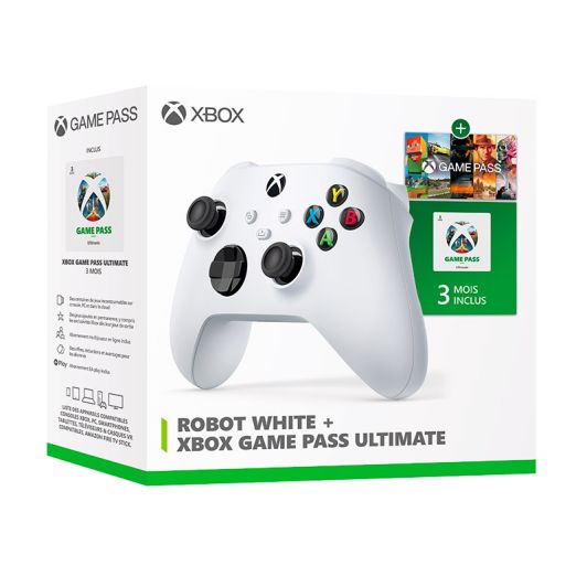 Pack XBOX Anywhere Blanc (manette + Game Pass Ultimate)