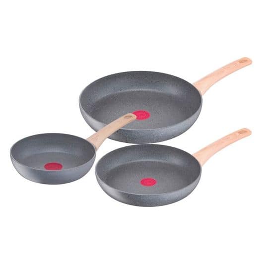 TEFAL lot de 3 poêles natural force