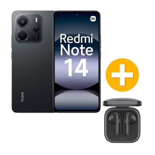 Smartphone XIAOMI Redmi Note 14 4G 256GB Zwart + Buds6 + Hoesje