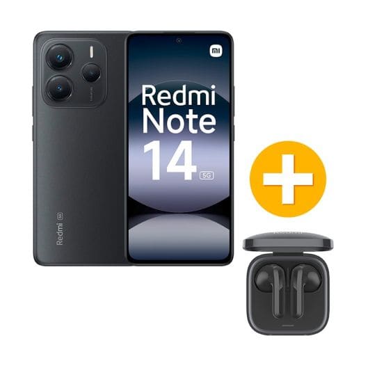 Smartphone XIAOMI Redmi Note 14 5G 256GB Zwart + Buds6 + Hoesje