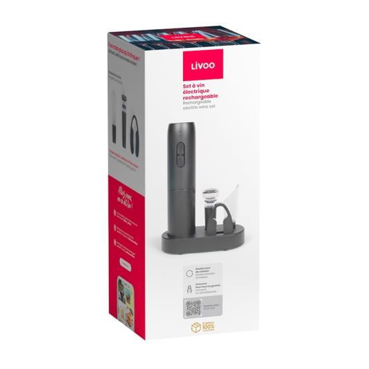 Oplaadbare elektrische kurkentrekker + accessoires