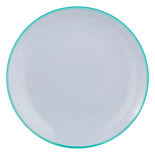 Acryl bord 25 cm in muntkleur