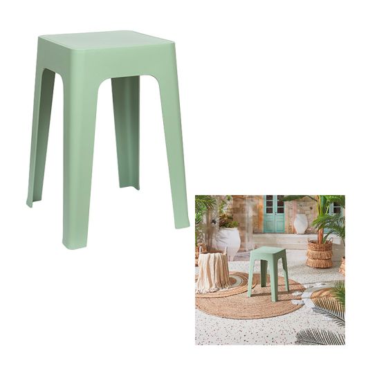 Tabouret monobloc empilable céladon