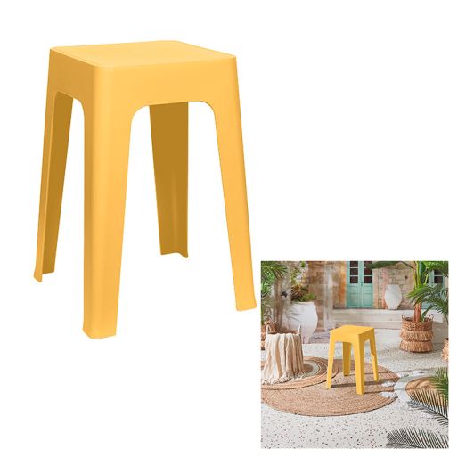 Tabouret monobloc empilable moutarde