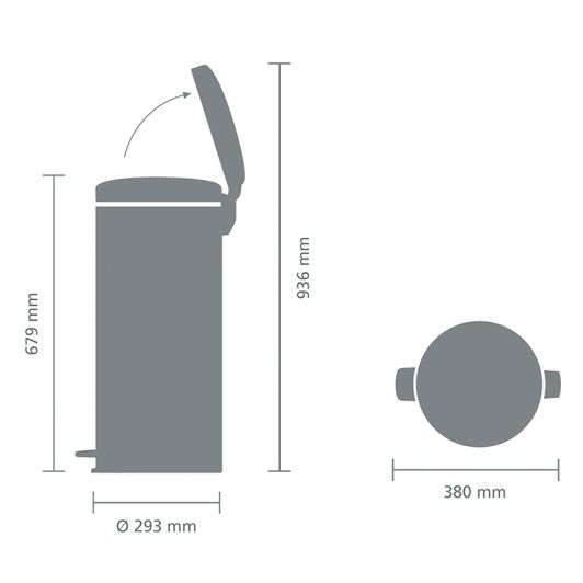 Poubelle BRABANCIA 30 L 