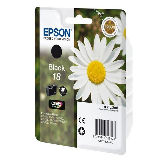 Inktpatroon EPSON T1801 Madelief Zwart