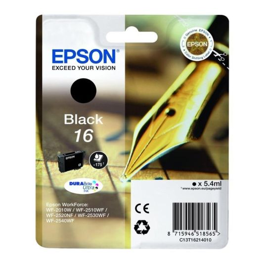 Inktpatroon EPSON Vulpen T1631 Zwart