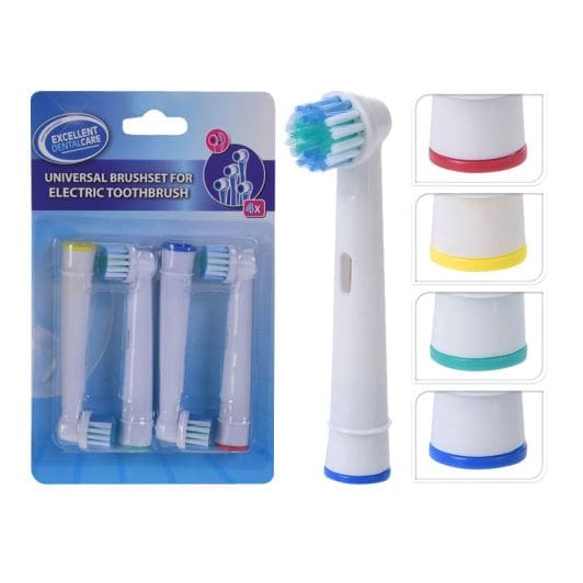 Lot de 4 brossettes compatibles brosse à dents ORAL-B