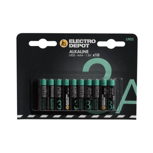 Piles ELECTRO DÉPÔT Alcaline AAA - LR03 x10