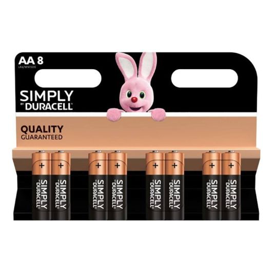 Batterij DURACELL Simply AA X8