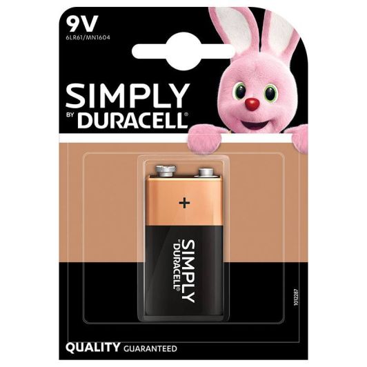 Batterij DURACELL Simply 9V X1