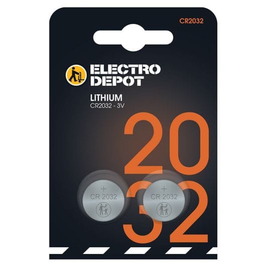 Pile ELECTRO DÉPÔT CR2032 X2 Lithium