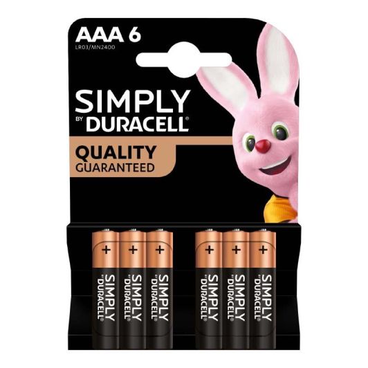 Piles DURACELL Simply AAA - LR03 x 6