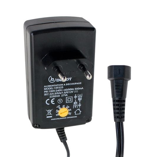 Alimentation universelle EDENWOOD 3 à 12V 2,25A noir