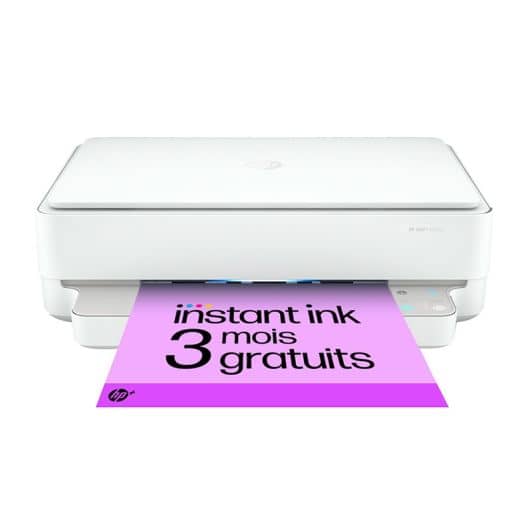 Imprimante HP Envy 6022e multifonction Jet d'encre couleur Copie Scan - 3 mois d' Instant ink inclus avec HP+ 