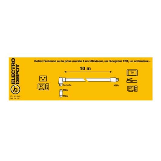 Verlengkabel EDENWOOD COAXIAL  9.52 M/V-M