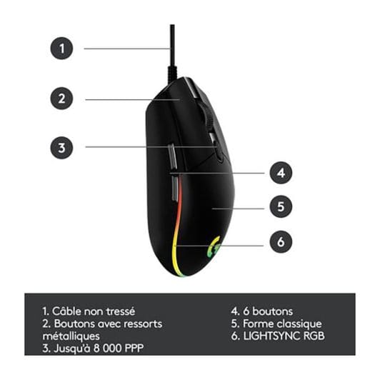 Souris LOGITECH G203