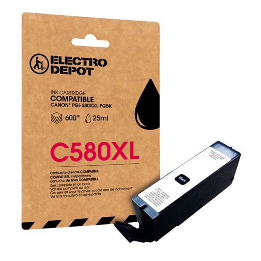 Cartouche d'encre ELECTRO DEPOT compatible Canon C580 noir XXL