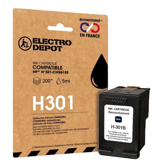 Cartouche d'encre ELECTRO DEPOT compatible HP H301 noir