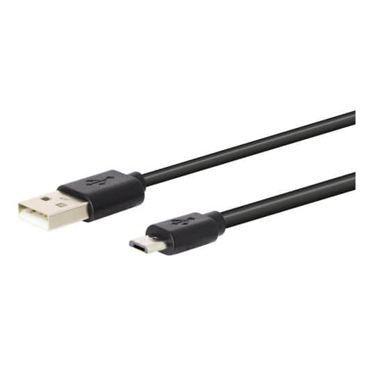 CABLE MICRO USB 2.5M EDENWOOD NOIR 