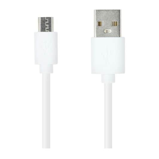 CABLE MICRO USB 2,5M EDENWOOD BLANC 