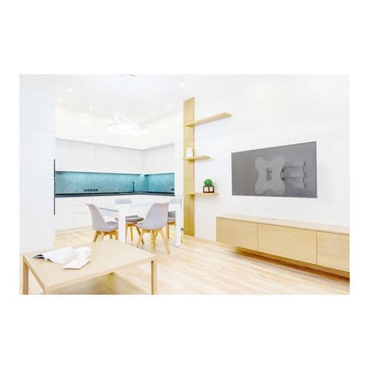 Support mural EDENWOOD TV de 48 à 81cm D1 déporté blanc 