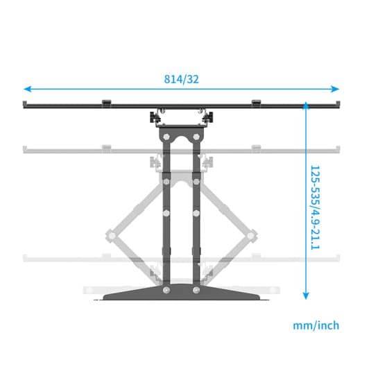 Muursteun EDENWOOD D3 106 tot 218 cm met uittrekbare arm